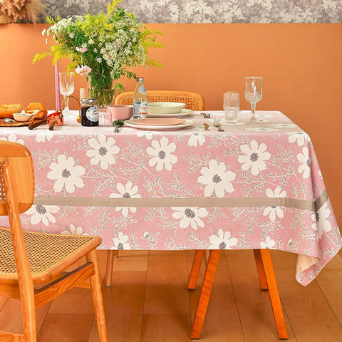 Kitchen Rectangular Table Covers, Square Tablecloth for Round Table, Modern Table Cloths for Dining Room, Farmhouse Cotton Table Cloth, Wedding Tablecloth-Grace Painting Crafts