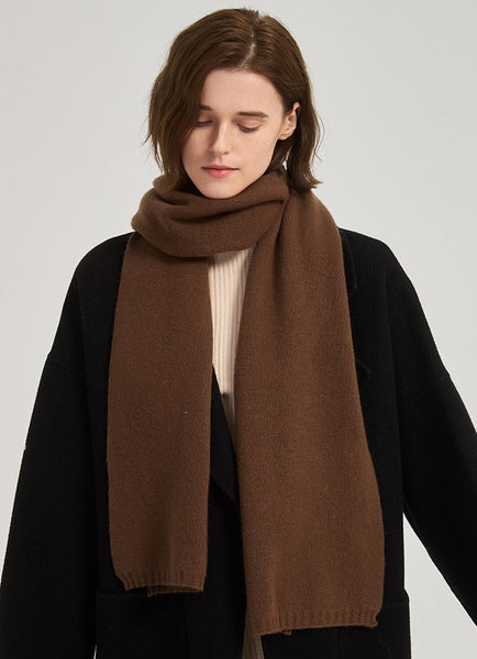 Casual Scarf for Women, Birthday Gift for Girl, Brown Soft Cashmere Scarf for Women, Modern Wool Scarf for Women, Cold Weather Scarves, Winter Wool Scarf-Grace Painting Crafts