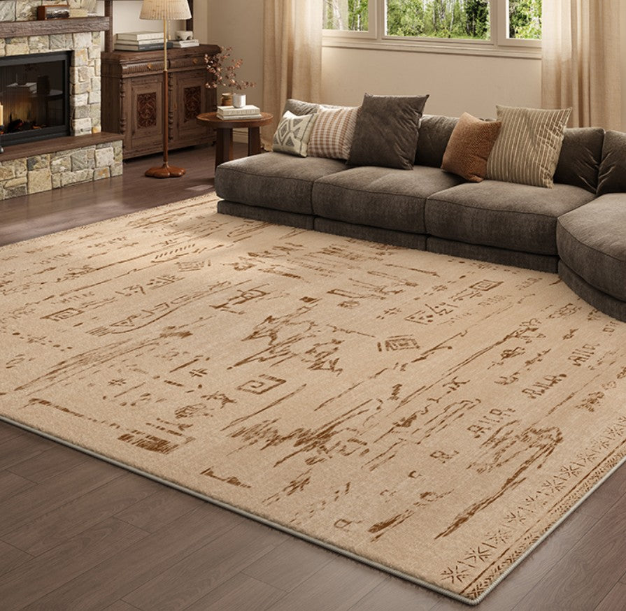 Geometric Contemporary Rugs, Abstract Contemporary Modern Rugs for Dining Room, Mid Century Modern Rugs for Living Room-Grace Painting Crafts