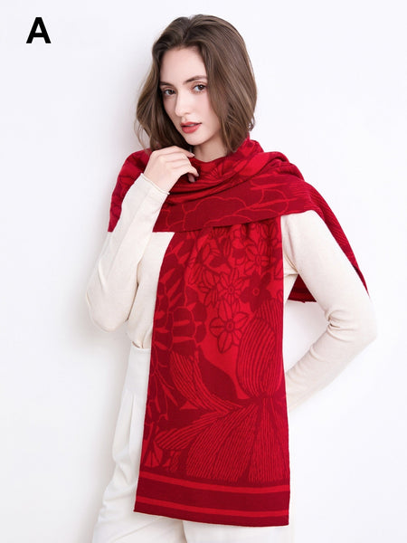 Modern Wool Scarf for Women, Casual Scarf for Women, Cold Weather Scarves, Soft Wool Scarf for Women-Grace Painting Crafts