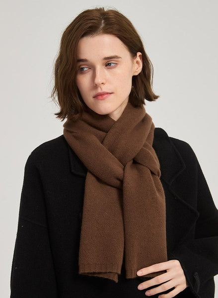 Casual Scarf for Women, Birthday Gift for Girl, Brown Soft Cashmere Scarf for Women, Modern Wool Scarf for Women, Cold Weather Scarves, Winter Wool Scarf-Grace Painting Crafts