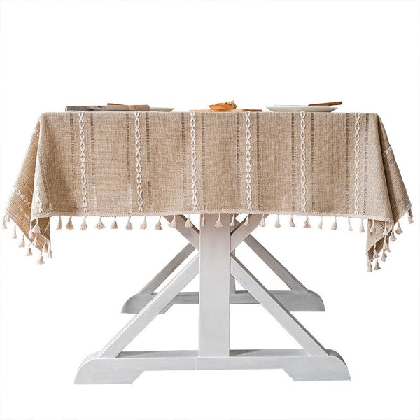 Extra Large Modern Rectangular Table Cloth for Dining Room Table, Linen Square Tablecloth for Kitchen, Large Table Covers for Sale-Grace Painting Crafts