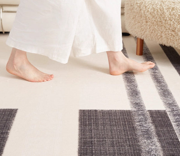 Abstract Area Rugs for Living Room, Geometric Contemporary Modern Rugs Next to Bed, Modern Carpets for Office, Modern Soft Rugs under Dining Room Table-Grace Painting Crafts