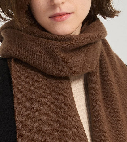 Casual Scarf for Women, Birthday Gift for Girl, Brown Soft Cashmere Scarf for Women, Modern Wool Scarf for Women, Cold Weather Scarves, Winter Wool Scarf-Grace Painting Crafts