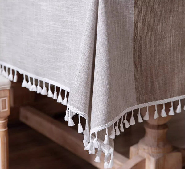 Large Cotton and Linen Rectangle Table Covers for Dining Room Table, Modern Table Cloth for Kitchen, Rectangular Tablecloths for Coffee Table-Grace Painting Crafts