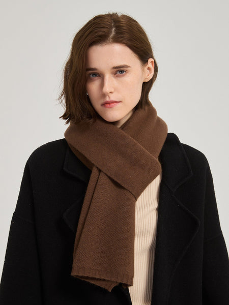 Casual Scarf for Women, Birthday Gift for Girl, Brown Soft Cashmere Scarf for Women, Modern Wool Scarf for Women, Cold Weather Scarves, Winter Wool Scarf-Grace Painting Crafts