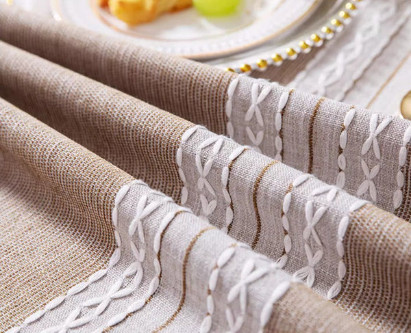 Large Cotton and Linen Rectangle Table Covers for Dining Room Table, Modern Table Cloth for Kitchen, Rectangular Tablecloths for Coffee Table-Grace Painting Crafts