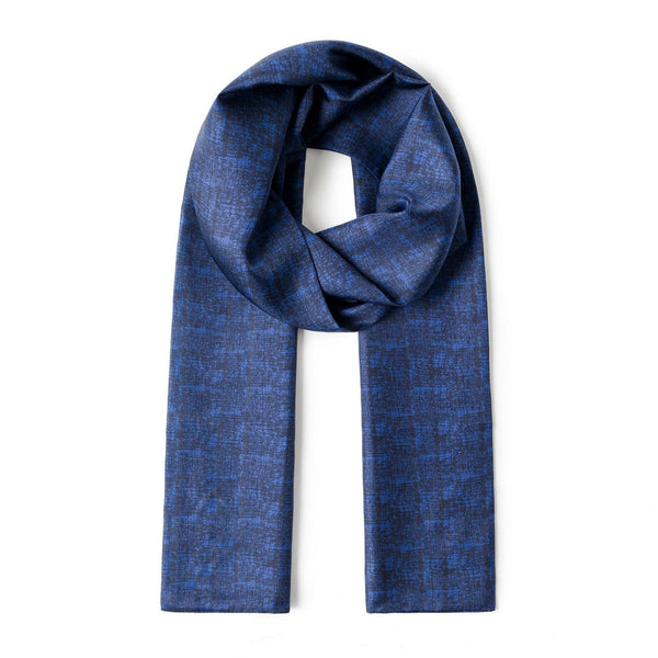 Luxury Blue Silk Neck Scarf, Silk Scarf For Suit, Formal Wear Silk Scarf, Silk Ascot For Men, British Style Long Scarf, Business Silk Scarf Men, Mens Spring Autumn Scarf, Lightweight Silk Scarf Men-Grace Painting Crafts