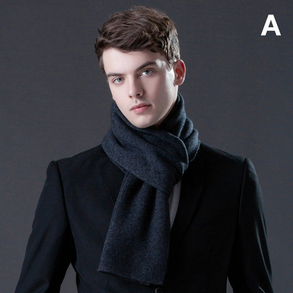 Formal Men Scarf Styles, Business Wool Scarf for Gentleman, Modern Casual Scarf Men, Men's Wool Scarf Winter, Men's Winter Scarf, Thick Wool Scarf for Men-Grace Painting Crafts