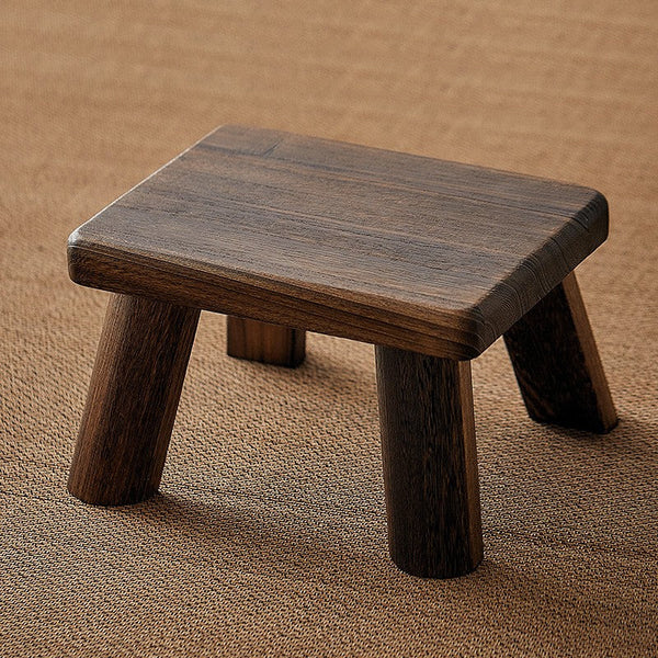 Dining Table Stool, Shoe-changing Stool, Solid Wood low Stool, Paulownia Wood Stool, Children's Wooden Stool, Sofa Stool-Grace Painting Crafts