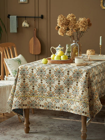 Spring Flower Pattern Tablecloth for Home Decoration, Extra Large Rectangle Tablecloth for Dining Room Table, Large Square Tablecloth for Round Table-Grace Painting Crafts