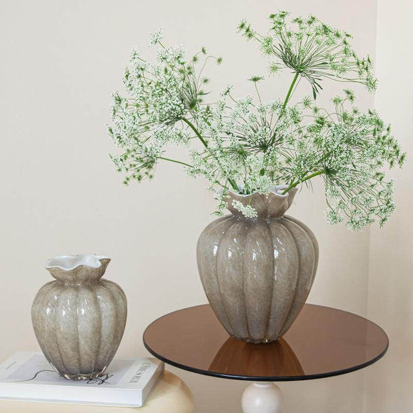 Handmade Liuli Vases, Color Glaze Vase, Contemporary Vases for Modern Home Decor, Glass Bud Vases, Centerpiece Vases on Table-Grace Painting Crafts