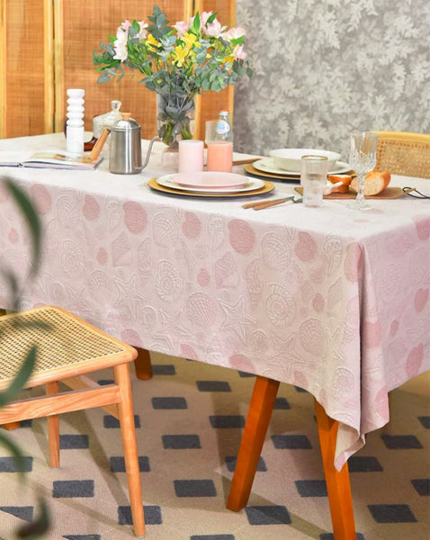 Square Tablecloth for Round Table, Cotton Rectangular Table Covers for Kitchen, Modern Dining Room Table Cloths, Farmhouse Table Cloth, Wedding Tablecloth-Grace Painting Crafts