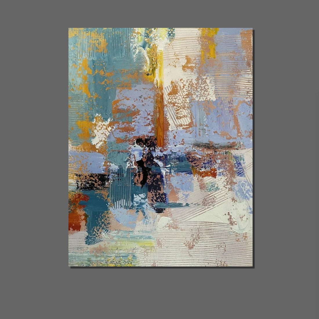 Acrylic Abstract Painting Behind Sofa, Acrylic Painting for Sale, Large Painting on Canvas, Living Room Wall Art Paintings, Buy Paintings Online-Grace Painting Crafts