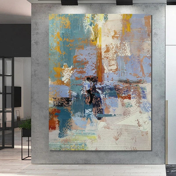 Large Painting Behind Couch, Buy Abstract Painting Online, Simple Modern Art, Living Room Wall Art Paintings, Acrylic Abstract Paintings Behind Sofa-Grace Painting Crafts