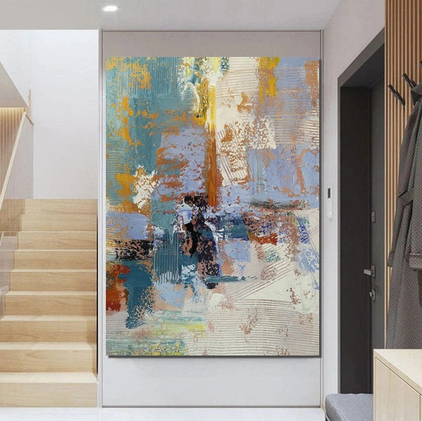 Large Painting Behind Couch, Buy Abstract Painting Online, Simple Modern Art, Living Room Wall Art Paintings, Acrylic Abstract Paintings Behind Sofa-Grace Painting Crafts