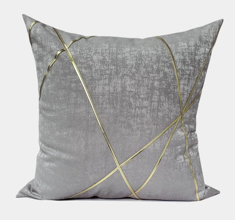 Decorative Modern Pillows for Couch, Modern Pillows for Living Room, Grey Modern Sofa Pillows Covers, Modern Sofa Cushion-Grace Painting Crafts