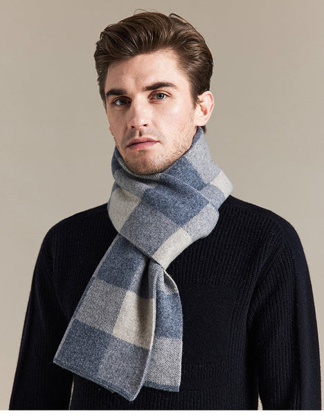 Plaid Scarf for Men, Business Wool Scarf for Gentleman, Men's Winter Scarf, Men's Wool Scarf Winter, Modern Fashion Scarf, Formal Men Scarf Styles, Pure Wool Scarf-Grace Painting Crafts