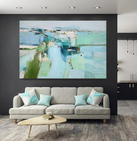 Modern Living Room Wall Art Ideas, Contemporary Canvas Art, Canvas Paintings for Bedroom, Hand Painted Art on Canvas, Original Acrylic Art-Grace Painting Crafts