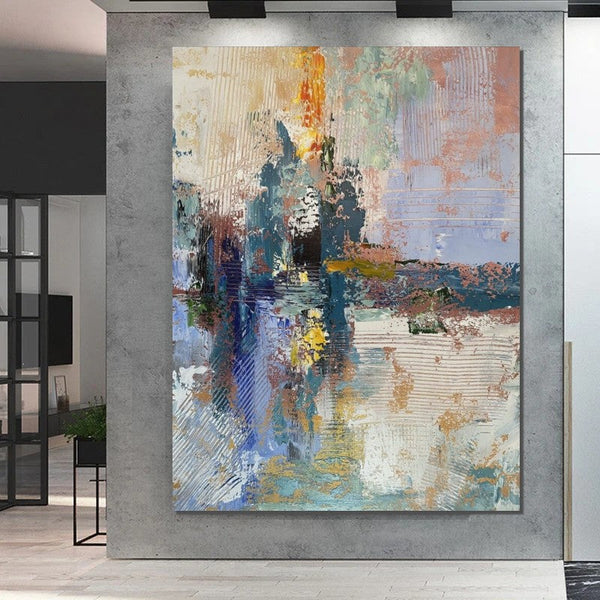 Living Room Acrylic Painting, Modern Wall Art Ideas for Dining Room, Large Canvas Painting, Contemporary Painting, Large Paintings for Bedroom-Grace Painting Crafts