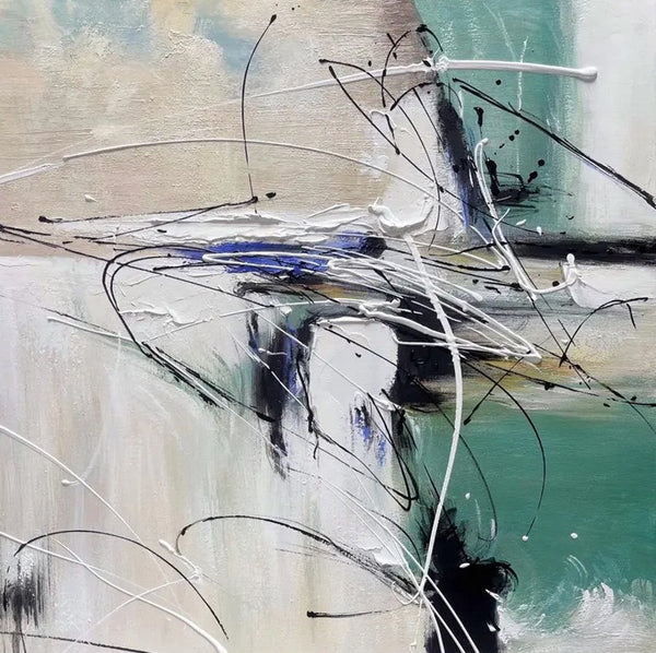 Abstract Acrylic Paintings for Living Room, Oversized Large Wall Art, Modern Contemporary Artwork, Buy Paintings Online, Heavy Texture Canvas Art-Grace Painting Crafts