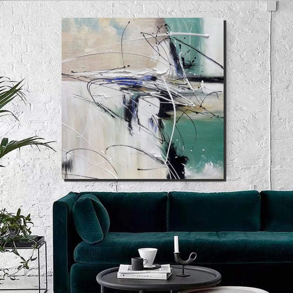 Abstract Acrylic Paintings for Living Room, Oversized Large Wall Art, Modern Contemporary Artwork, Buy Paintings Online, Heavy Texture Canvas Art-Grace Painting Crafts