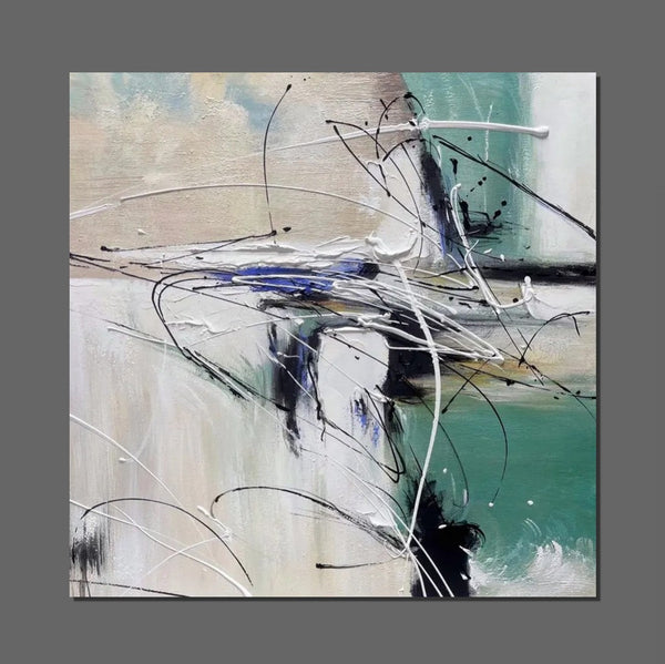 Abstract Acrylic Paintings for Living Room, Oversized Large Wall Art, Modern Contemporary Artwork, Buy Paintings Online, Heavy Texture Canvas Art-Grace Painting Crafts