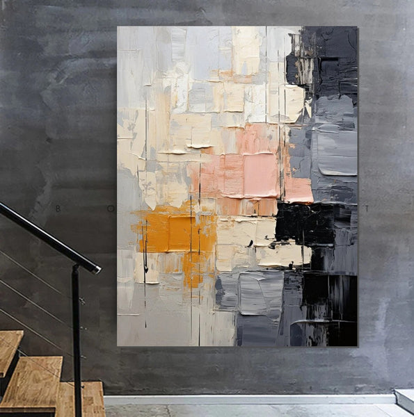 Living Room Wall Art Painting, Modern Contemporary Abstract Artwork, Palette Knife Paintings, Extra Large Acrylic Painting, Simple Modern Art-Grace Painting Crafts
