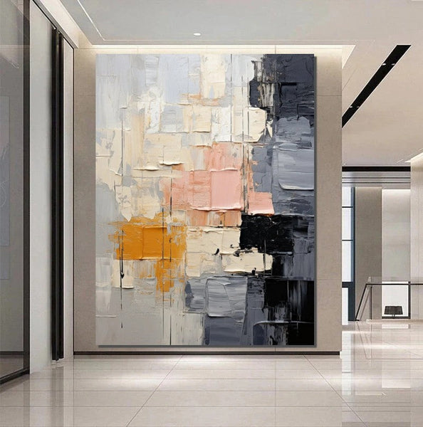 Living Room Wall Art Painting, Modern Contemporary Abstract Artwork, Palette Knife Paintings, Extra Large Acrylic Painting, Simple Modern Art-Grace Painting Crafts
