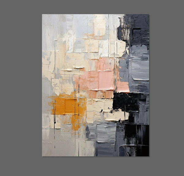 Living Room Wall Art Painting, Modern Contemporary Abstract Artwork, Palette Knife Paintings, Extra Large Acrylic Painting, Simple Modern Art-Grace Painting Crafts