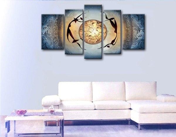 Abstract Figure Painting, African Girl Painting, 5 Piece Canvas Painting, Woman Painting-Grace Painting Crafts