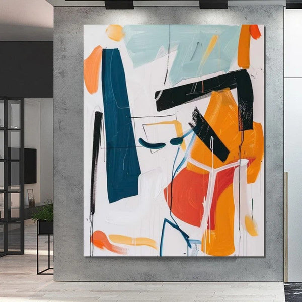 Large Wall Art Ideas, Impasto Painting, Simple Modern Abstract Painting, Large Acrylic Canvas Paintings, Living Room Abstract Wall Art Ideas-Grace Painting Crafts