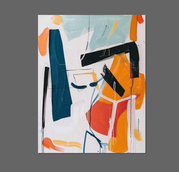 Large Wall Art Ideas, Impasto Painting, Simple Modern Abstract Painting, Large Acrylic Canvas Paintings, Living Room Abstract Wall Art Ideas-Grace Painting Crafts