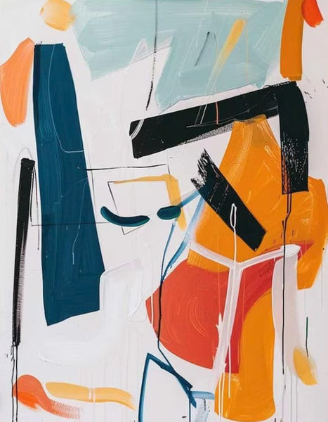 Large Wall Art Ideas, Impasto Painting, Simple Modern Abstract Painting, Large Acrylic Canvas Paintings, Living Room Abstract Wall Art Ideas-Grace Painting Crafts