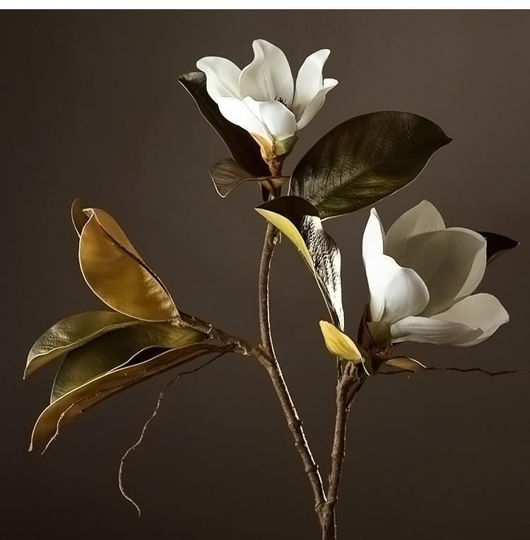 Large White Magnolias Artificial Flowers, Artificial Botany Plants, Magnolia Flower, Silk Flower Arrangement-Grace Painting Crafts