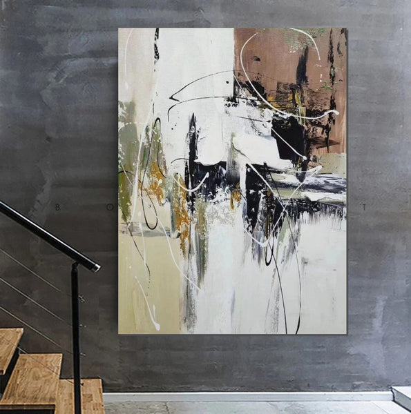 Large Paintings Behind Sofa, Acrylic Painting for Bedroom, Acrylic Paintings on Canvas, Modern Paintings, Buy Paintings Online-Grace Painting Crafts