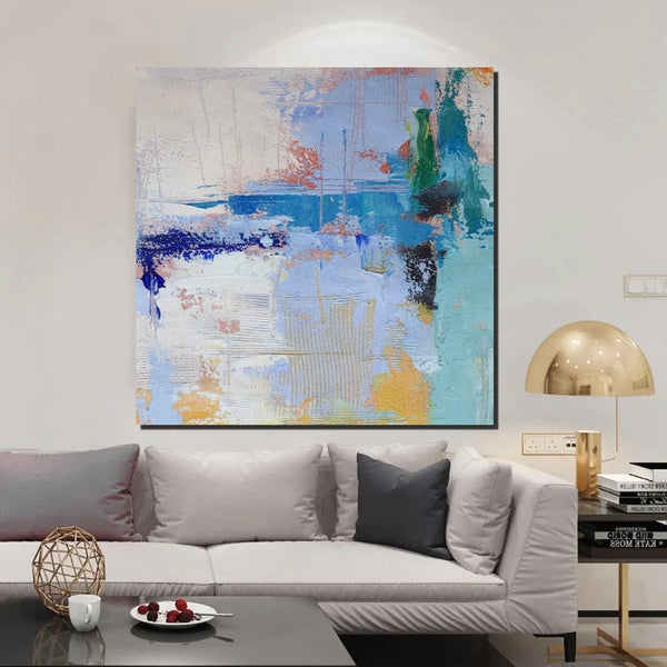 Bedroom Acrylic Painting, Simple Painting Ideas, Contemporary Art Painting, Living Room Wall Painting, Extra Large Canvas Painting, Modern Paintings-Grace Painting Crafts