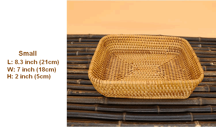 Small Rattan Storage Baskets, Storage Baskets for Shelves, Kitchen Storage Basket, Woven Storage Baskets for Bathroom-Grace Painting Crafts