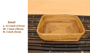 Small Rattan Storage Baskets, Storage Baskets for Shelves, Kitchen Storage Basket, Woven Storage Baskets for Bathroom-Grace Painting Crafts