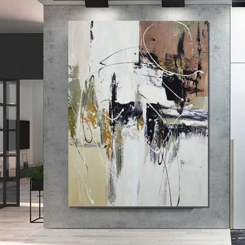 Large Paintings Behind Sofa, Acrylic Painting for Bedroom, Acrylic Paintings on Canvas, Modern Paintings, Buy Paintings Online-Grace Painting Crafts