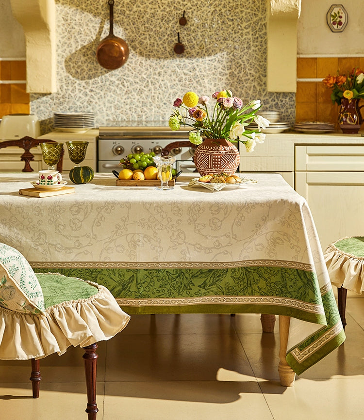Lilies of the Valley, Flower Pattern Tablecloth, Rectangle Tablecloth for Dining Room Table, Square Tablecloth, Farmhouse Table Cloth, Wedding Tablecloth, Waterproof Tablecloth-Grace Painting Crafts