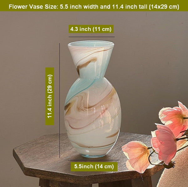 Cute Handmade Glass Vases, Vintage Small Glass Flower Vases, Flower Vases on Table, Modern Glass Vases for Flowers-Grace Painting Crafts
