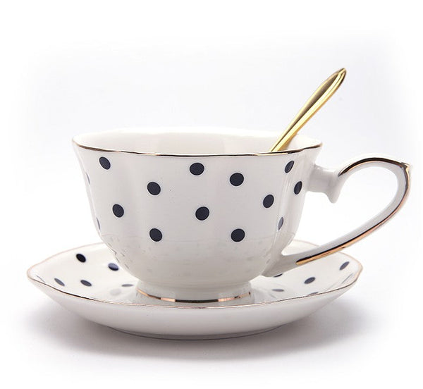 Unique Porcelain Cup and Saucer, Creative Ceramic Coffee Cups, Beautiful British Tea Cups, Creative Porcelain Tea Cup Set-Grace Painting Crafts