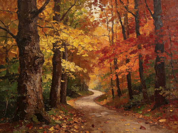Landscape Canvas Paintings, Autumn Forest Landscape, Canvas Wall Art Paintings, Hand Painted Canvas Art, Original Oil Paintings, Buy Small Canvas Paintings-Grace Painting Crafts
