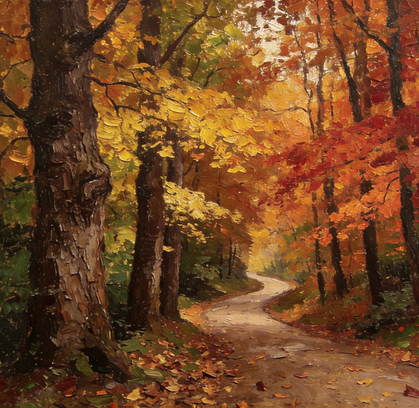 Landscape Canvas Paintings, Autumn Forest Landscape, Canvas Wall Art Paintings, Hand Painted Canvas Art, Original Oil Paintings, Buy Small Canvas Paintings-Grace Painting Crafts