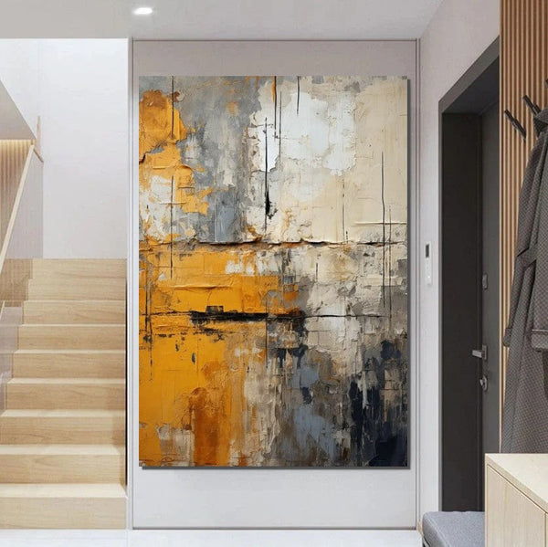 Hand Painted Wall Painting, Modern Abstract Art for Bedroom, Abstract Acrylic Wall Painting, Extra Large Paintings for Living Room, Simple Painting Ideas-Grace Painting Crafts