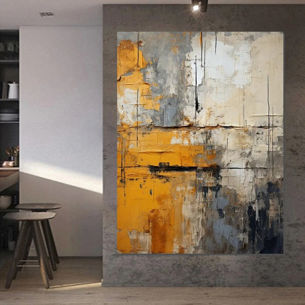 Hand Painted Wall Painting, Modern Abstract Art for Bedroom, Abstract Acrylic Wall Painting, Extra Large Paintings for Living Room, Simple Painting Ideas-Grace Painting Crafts