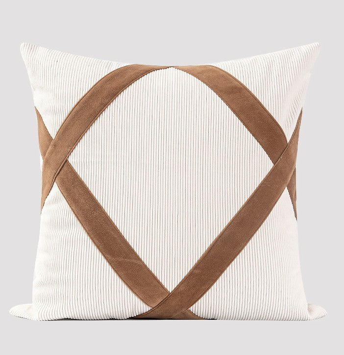 Modern Sofa Throw Pillows, Large Decorative Throw Pillows for Couch, White Abstract Contemporary Throw Pillow for Living Room-Grace Painting Crafts