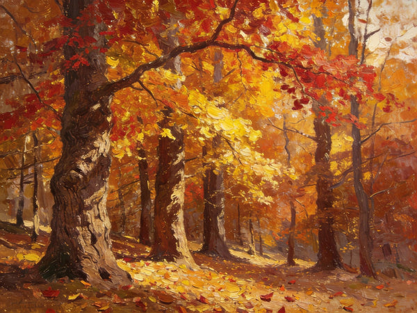 Hand Painted Canvas Art, Autumn Forest Splendor, Canvas Wall Art Paintings, Landscape Canvas Paintings, Original Oil Paintings, Canvas Paintings for Sale-Grace Painting Crafts