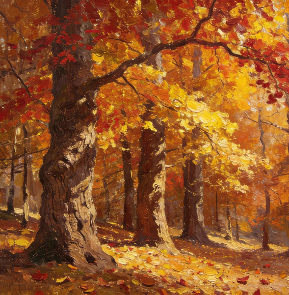 Hand Painted Canvas Art, Autumn Forest Splendor, Canvas Wall Art Paintings, Landscape Canvas Paintings, Original Oil Paintings, Canvas Paintings for Sale-Grace Painting Crafts